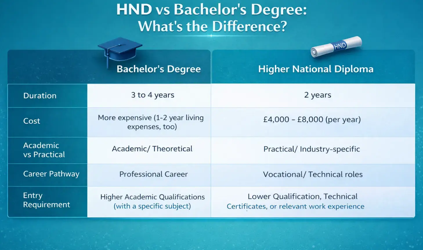 HND vs Bachelor’s Degree